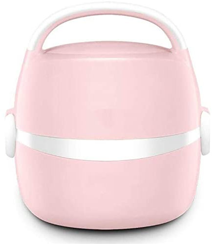 small rice cooker Rice Cooker Portable Rice Cooker Slow 1.3L Stainless Steel Liner Box, Pink