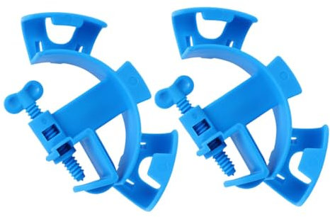 POPETPOP 2pcs Fish Tank Water Tube Clips Plastic Hose Holders for Aquarium and Bathtub Firm Grip Fixing Clamps Compatible 13mm Inner Glass and 21mm Water Pipes