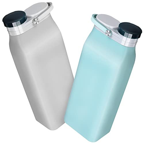 Kisangel Bouteille Deau Étanche en Silicone Pliable pour Le Sport Portable pour Les Voyages