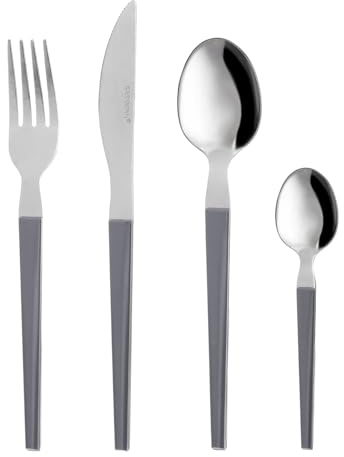 Set 24 posate in acciaio manico blu Diletta