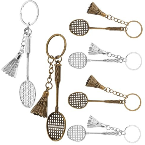 Hemobllo 6 Piezas Llavero De Bádminton De Metal Llaveros De Pelota De Bádminton Para Jugadores Accesorios Deportivos Para Fiestas y Regalos De Cumpleaños