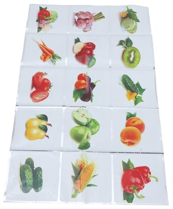 NUOBESTY Pegatinas Decorativas Cocina Frutas Y Verduras Vinilo Impermeable Antiaceite Adhesivo Pared Reutilizable Para Azulejos Y Tapiz 17.7X29.5 Pulgadas