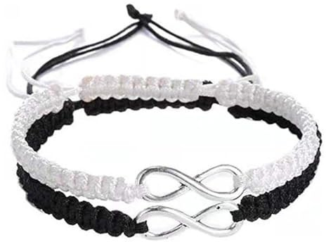 Bracelet d'amitié à symbole de l'infini, bracelets d'amitié à l'infini, Bracelet prometteur, Numéro 8 Bijoux de forme, promesse d'amitié, filles faites à la main, réglables pour les meilleures sœurs d