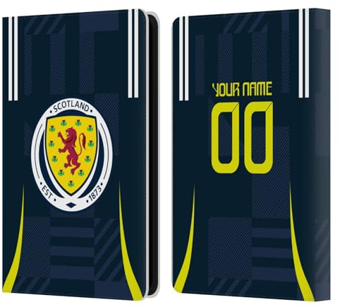 Head Case Designs Offizielle Personalisierte Individuelle Scotland National Team Home 2024/25 Trikot Leder-Wallet-Hülle Kompatibel mit Kindle Paperwhite 5 (2021)