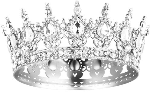 AOOSA Krone Damen, Tiara Sparkly Strass, Vintage Diadem Gold, Krone für Torte, Glitzernde Diadem Haarschmuck für Mädchen, Prinzessinnen,Geburtstag Party, Braut Geburtstag Hochzeit Festzug