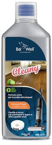 CLEANY Detergente Concentrato per Robot Lavapavimenti e Aspirazione con Igienizzante Multisurface 1000ml pulizia senza aloni e sostenibile Adatto a tutti i Robot (Agrumi)