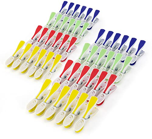 Hangerworld Strong 8cm Plastic Clothes Washing Line Pegs Rubber Soft Grip Laundry Garment (48)