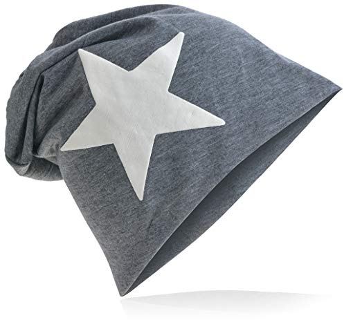 Jersey slouch beanie lång mössa med stjärnstil unisex enfärgad män kvinnor trend, En Storlek