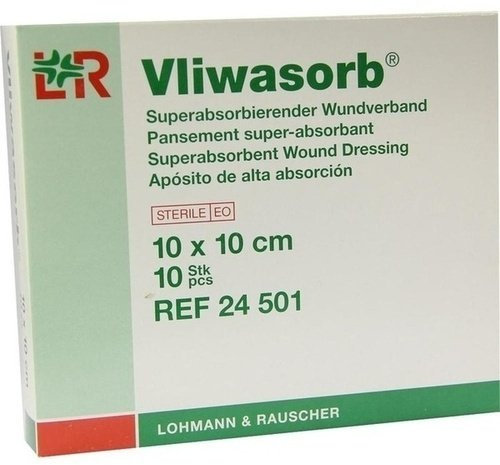 VLIWASORB superabsorb.Saugkomp.steril 10x10 cm 10 St