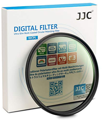 JJC Professional 49mm Circular Polarizer Polarizing Filter HD 18-Layer CPL Filter for Canon EOS R100 R50 R10 w/RF-S 18-45mm Kit Lens, M50 M6 Mark II M200 w/EF-M 15-45mm Kit Lens & Other 49mm Lenses