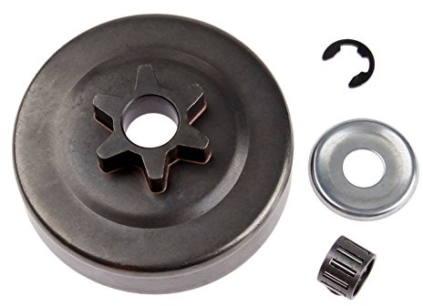 Hicello Kupplung Trommel Kettenrad 3/8 6T Unterlegscheibe E-Clip für STIHL MS170 MS180 017 018 025