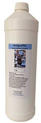 1l Anti Graffiti Beschichtung Fassadenimprägnierung | Wandfarbe macht Schluss mit Schmiererei an Wänden | Graffiti Schutz hydrophobierend, Schlagregen fest, UV-stabil