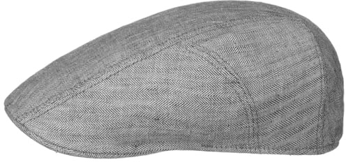 Stetson Herringbone Schirmmütze Flatcap Fischgrat UV-Schutz 40 Herren Frühling Sommer