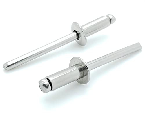 BCP Fasteners 100 Qty 304 Stainless Steel Blind Rivets (#6-4) 3/16 Diameter x 1/4 Grip (BCP178)