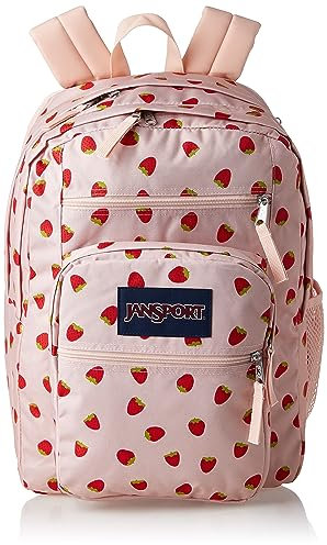 JanSport Unisex's Big Student Backpack, Book Bag, Strawberry Shower1, One Size