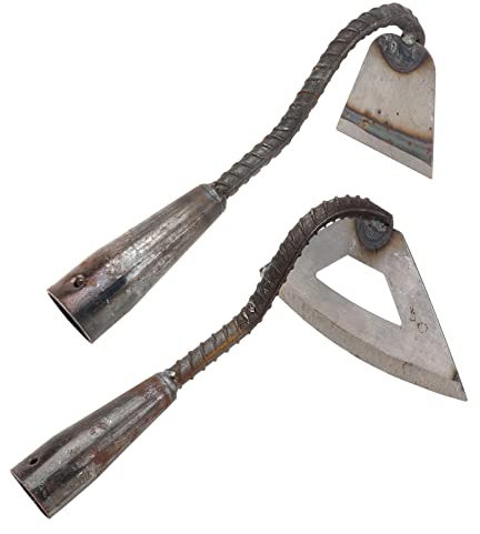 Happyyami 2pièces Houes à Creuser pour Jardinage Outils Agricoles De Désherbage Houes De Jardin Pratiques pour Friches Gris Lot