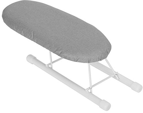 Greensen Mini Ironing Board Tabletop Ironing Boards Foldable Small Countertop Ironing Board Sleeve Cuffs Collars Ironing Table for Home Travel Use, 26x11x8cm(Anti-scalding silver cloth)