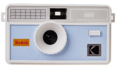 KODAK i60 - Appareil Photo Argentique Réutilisable 35 mm, Objectif 31 mm f/10, Flash Pop-Up Manuel, Compatible ISO 200/400/800, Design Rétro Léger, Viseur Optique - Bleu Clair