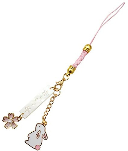 bopely Charme De Téléphone Au Lapin Mignon, Kawaii Téléphone Portable Charms Esthétique avec des Pendentifs Suspendus Mignons Cadeaux Couple De Couple