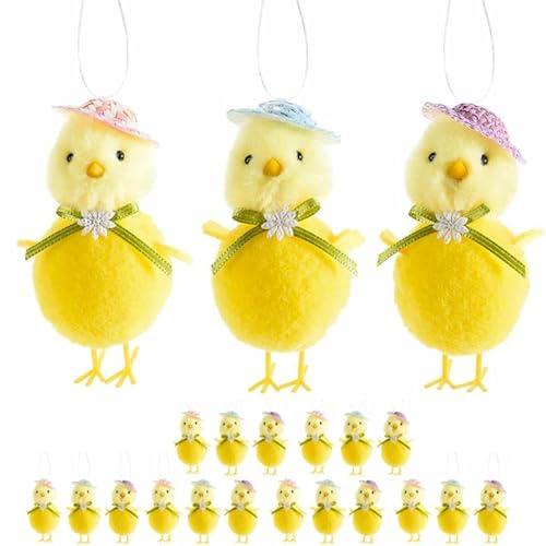 Gruppo Maruccia - Pulcini Pasquali da Appendere - Decorazione per Casa e Negozi - Idea Regalo Bambini - Set 18 Addobbi per Pasqua