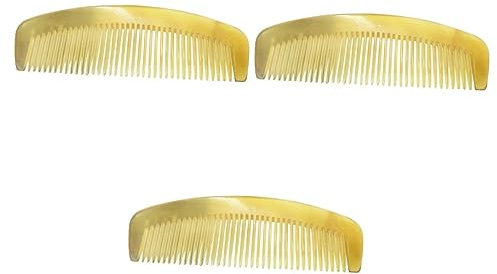 FRCOLOR Hornkamm Aus Echtem Horn 13 Zoll Antistatisch Für Haarstyling Und Kopfhautmassage Kompakter Kamm Für Frauen Und Männer Unterwegs