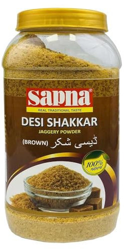 Jaggery Powder 1kg – Pure Gur/Goor Natural Sweetener – Indian Sugarcane Jaggery Powder – No Preservatives, No Artificial Flavours – Healthy Sugar Substitute for Tea, Coffee, Desserts & Cooking