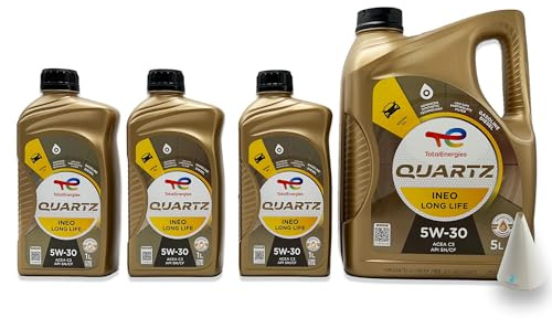 8 L Total Quartz Ineo Longlife 5W-30 | passend für | VW 504 00 | VW507 00 | MB 229.51 | BMW LONGLIFE-04 | PORSCHE C30 | 8 Liter | Motoröl | Motorenöl | mit Trichter