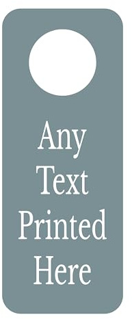 1stclassgifts Personalised Door Hanger Sign Metal Aluminium Bedroom Door Sign Selection Of Colours Available (UV PRINTED) (Grey Blue)