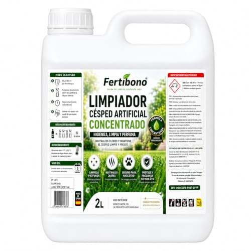 Fertibono PureTurf 2 L Limpiador Césped Artificial para Perros y Mascotas – Ayuda a Eliminar Olor de Orina y Malos Olores – Aroma Fresco a Pino para Terraza, Patio y Jardín | Para Perros y Mascotas