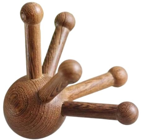 OULIGET Wooden Trigger Point Massage Tool,Spider Shape 5 Legs Massager,Scalp Massager Scraping Tool for Back,Neck,Shoulder and More
