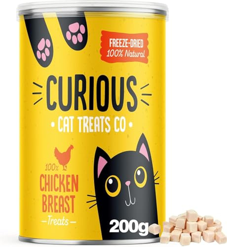 200g Freeze Dried Chicken Cat Treats 100% Natural Chicken Breast Nibbles Allergen-Free & Hypoallergenic Cat Treat for Indoor & Outdoor Nutritious Treats Grain Free for Cats