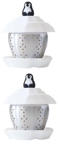 KOMBIUDA 2stücke Edelstahl Teefilter Pinguin-form Kreativer Teebereiter Für Losen Tee Für Mittelgroße Bis Große Teeblätter Als Für Freunde Und Familie