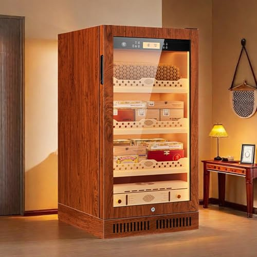 Lakenbroade Electric Cigar Humidor Cabinet, Large Capacity 600 Count,LED Digital Display,with Spanish Cedar Wooden Drawer & Shelf,Built-in LED Light