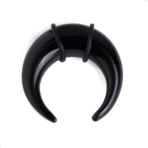 Septum-Pincher/Septum-Plug aus schwarzem Glas, 10 mm, Glas, Kein Edelstein