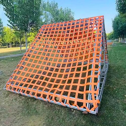 GAPECHNG Cargo Lifting Netting Safety Hanging Lifting Cargo Net - Lifting Net Straps for Hoist 1T 2T 3T 4T Load Capacity - Flat Nylon Webstrap 1.5 inch with 1M Lifting Loop for Lifting Boxes(2M/6.5Ft