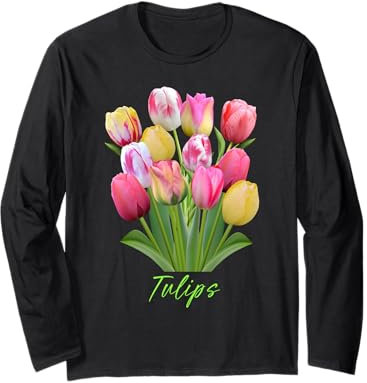 Bouquet de tulipes roses, blanches et jaunes Manche Longue