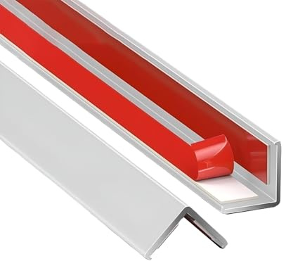 Coayuou Eckschutzleiste 100cm* 3 Stück Eckschutzprofil Kantenschutz Trockenbau Gegen Abnutzung Winkelprofil Selbstklebend Aluminium Perfekte Wand Und Kantenabdeckung(Weiß,20 * 20mm)