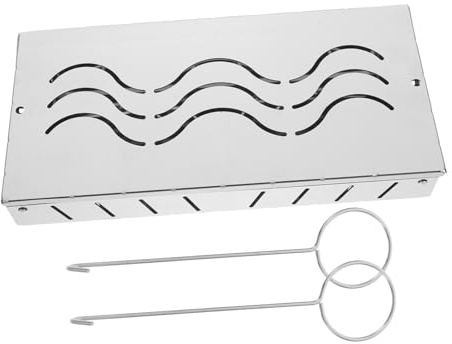 Kisangel Räucherboxen Aus Grill-räucherbox Mit Deckel Grillzubehör Für Gasgrill Oder Holzkohlegrill Funktioniert Mit Holzspänen