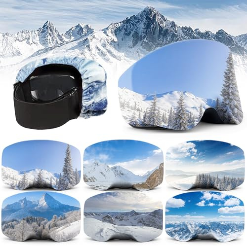 TZEKING 6 Piezas Funda Protectora para Gafas de Esquí,Protege Contra Arañazos,Antirayaduras y Polvo,Funda para Gafas de Esquí Portabilidad,Elástica de Microfibra,para Viajes y Après-Ski,Unisex