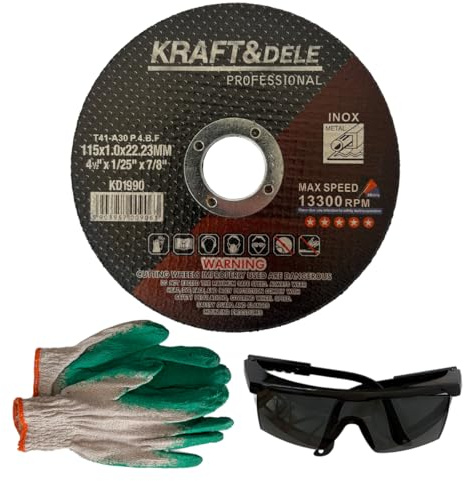Kraft&Dele Discos de corte 115 mm metal T41 115x1.0x22.23 mm | 25 discos amoladora metal | discos corte metal 115 de alta resistencia para radial y amoladora