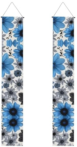Cartel con estampado de flores de dalia para decoración de ambiente festivo para cada ocasión, interior y exterior, puerta, porche delantero, más