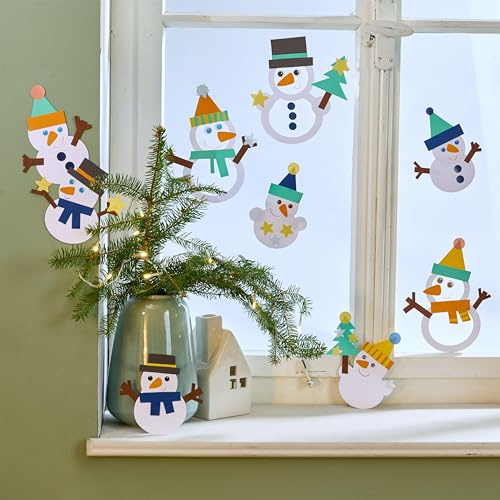 Bastelset - Fensterbild Schneemänner