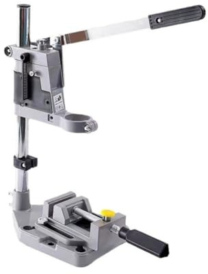 Opatiny Adjustable Drill Press Stand for Hand Drill with High Precision Aluminum Base, Compatible with 43mm and 38mm Drills, for DIY and Professional Use