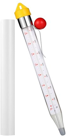 2026 Upgraded Candy Thermometer Deep Fry Thermometer with Pot Clip Instant Read Glass Thermometer Candy, Fry, Jam, Sugar, Syrup, Jelly Thermometer Food Thermometer Kitchen Accessories for Home Cooking