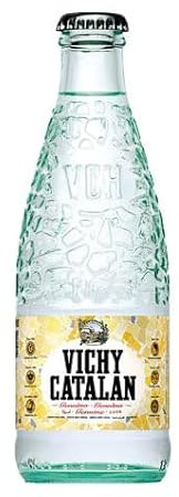 Vichy Catalan Natural Sparkling Mineral Water, Glass Bottle, 300ml, 24 Pack