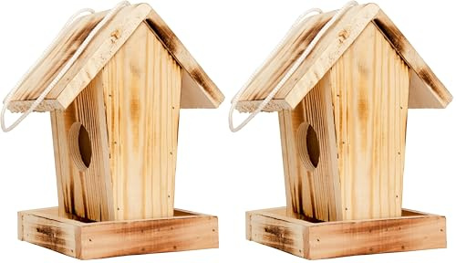 Windhager Silo di Cibo per Uccelli Cottage, mangiatoia per Uccelli, casetta per Uccelli, distributore di Cibo per Uccelli, 06912 (Confezione da 2)
