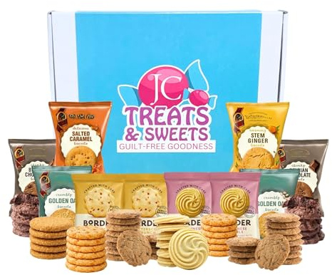 Afternoon Tea Set Including Belgian Chocolate Cookies & British Biscuits In A JC Treats Hamper Box | A Great Biscuit Hamper Gift Set For All Ages
