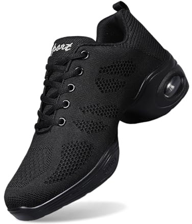 Sportiga jazzdansskor med snören, luftkuddar, fitness, sneakers för mångsidiga aktiviteter, ren färg, lämpliga för vardagen, resor, fritid
