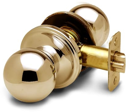 Copper Creek BK2020PB Kugeltürknauf, Durchgangsfunktion, 1 Packung, aus poliertem Messing