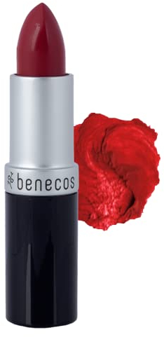 benecos Naturkosmetik - Lipstick - cremiges Finish | Natürlicher Lippenstift mit hochpigmentierter, intensiver Farbabgabe - pflegend für weiche Lippen | 4,5g | catwalk